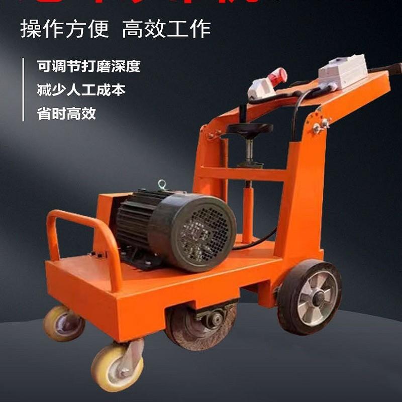 手推式高端电动砂带机硅PU塑胶跑道漆面打磨机钢板除锈机地坪翻新