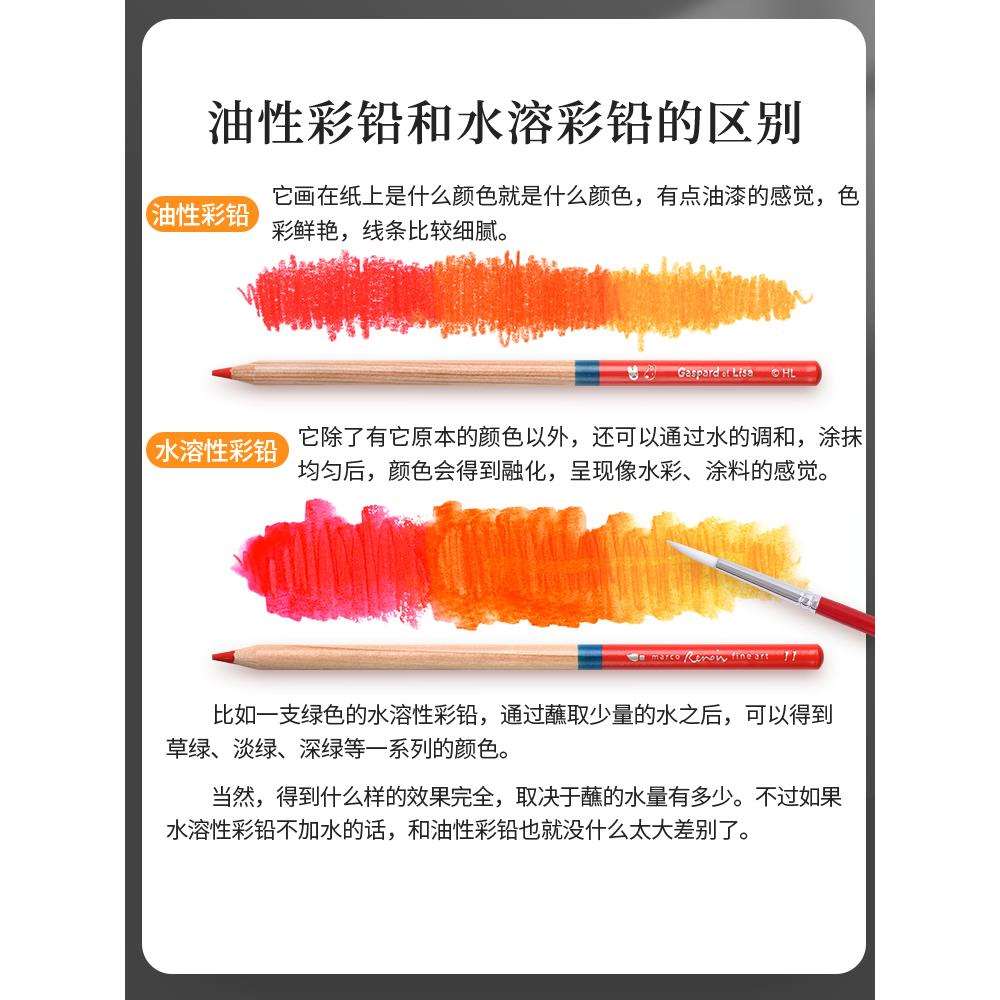 Marco马可雷诺阿油性水溶性120色专业手绘彩色铅笔彩绘填色72色48