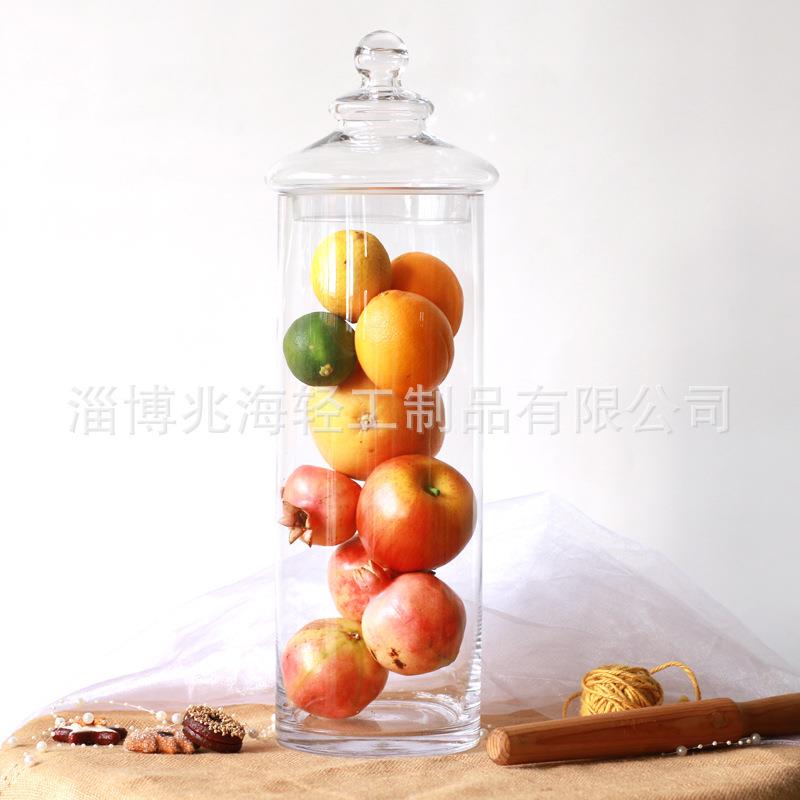 婚庆糖罐装饰罐欧式白料玻璃摆件糖果罐玻璃缸储物罐甜品台摆件