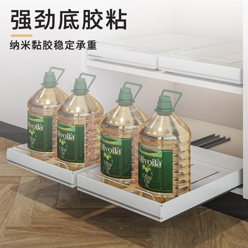 不锈钢厨房抽拉式置物架下水槽拉篮橱柜内抽屉式超深收纳盒神器