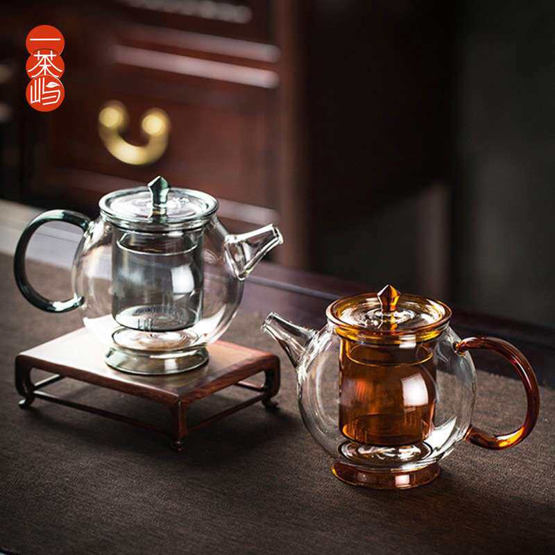 雅集茶具锤纹侧把壶手工耐热玻璃茶壶煮茶泡茶壶耐高温泡茶器茶具