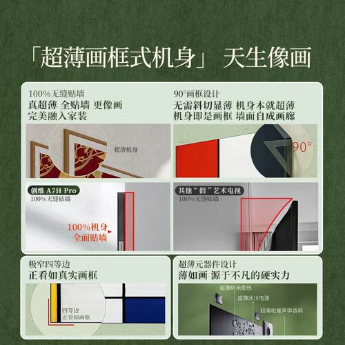 创维100A7F100寸超薄壁纸电视