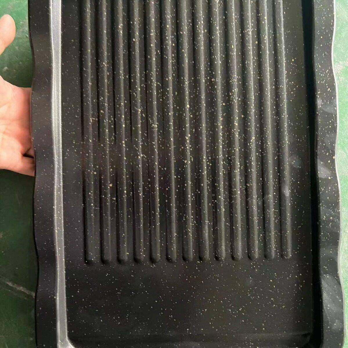 商用家用方形烤鱼盘韩式三层涂层耐用不沾卡斯炉烤盘2.2KG