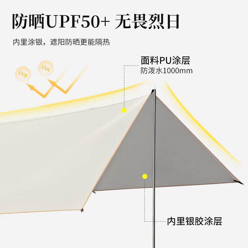 KingCamp20㎡六角天幕户外露营遮阳防晒防雨凉棚FUNDANGO系列