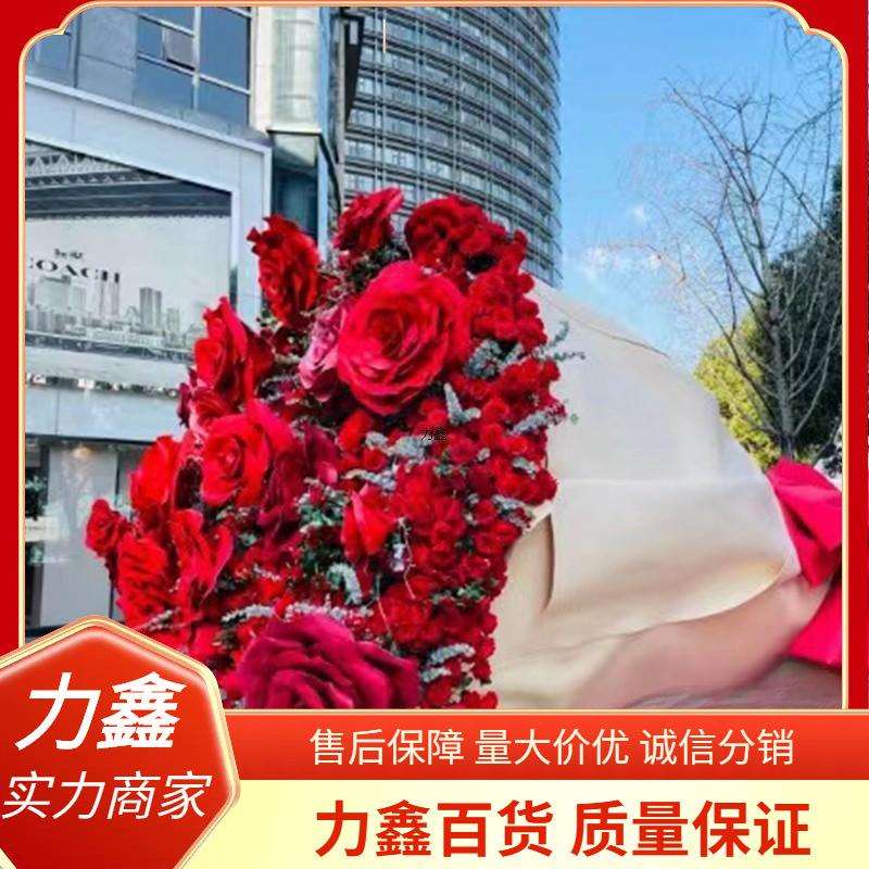 大红巨型玫瑰防水室外泡沫纸花婚庆婚礼真立体手工纸花背景装饰