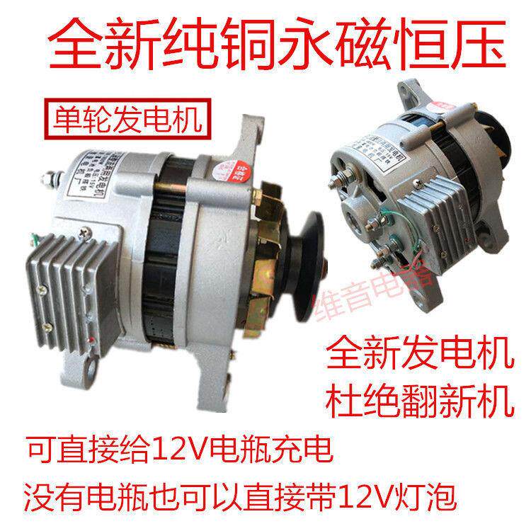 农用车三轮车拖拉机永磁恒压12V14V伏改装直流充电带灯两用垒德株