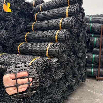 PP黑色塑料格栅路基增强边坡防护加筋加固双向拉伸土工厂家护坡