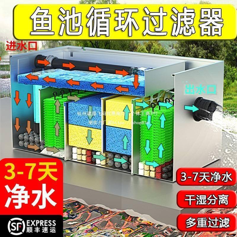 鱼池过滤器养水循环系统净化鱼塘设备养鱼室外户外大型水池过滤箱