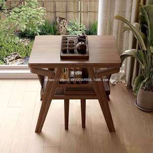 吉妃翔热销实木阳台小茶桌组合三件套休闲椅子家用喝茶小 户型一