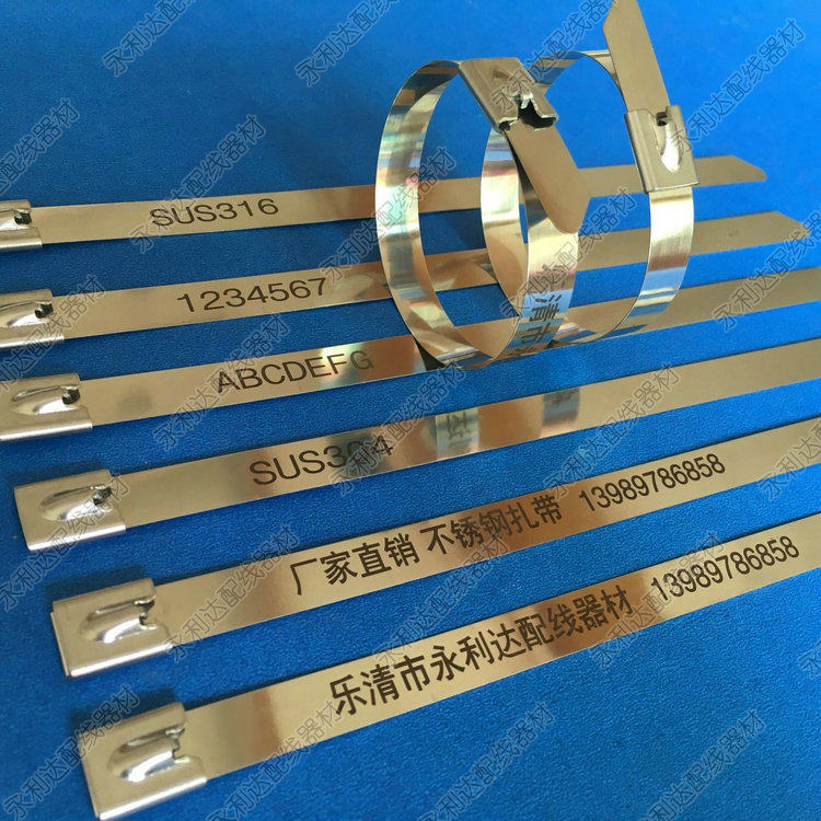 8*1200mm自锁式不锈钢扎带304金属扎带电缆船用100条