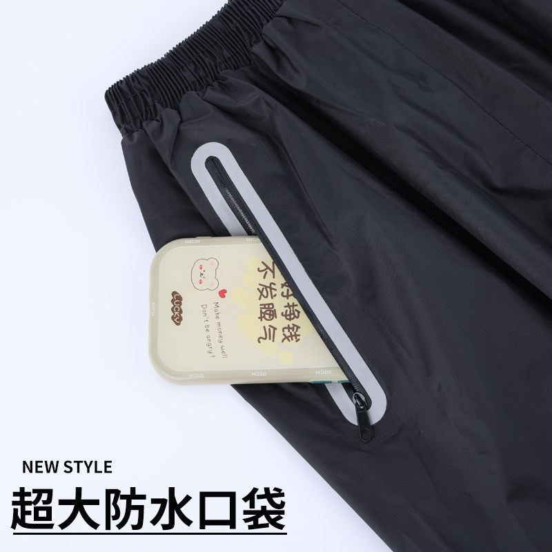 雨裤男款下半身防水分体式外卖骑行防暴雨双层超薄透气单条裤子女图片