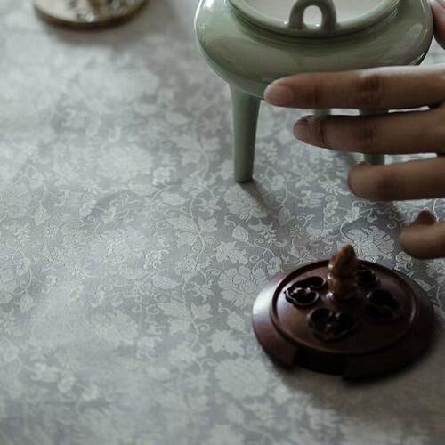 汝织锦席缎双长方茶席炉事-茶新中式创意干面泡高档一人席隔热梵