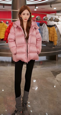 【昕怡粉丝专享】「寒潭灰影」高端时尚短款高克重羽绒服-8809