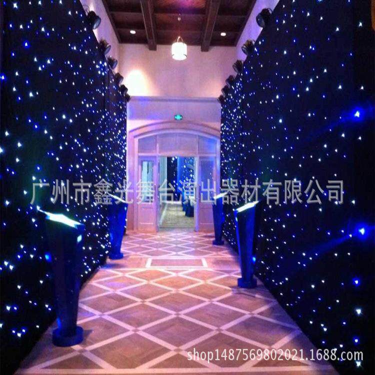 舞台星空布婚庆LED背景星空布流星雨星空视频幕布演出背景布