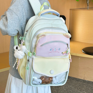 高颜值ins高中生书包女初中生大容量结实耐用韩系大学生双肩痛包