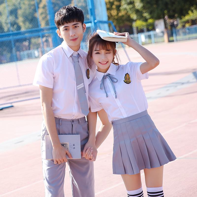 【加十分】夏季新款校服 甜美气质中学生毕业班服合唱表演服
