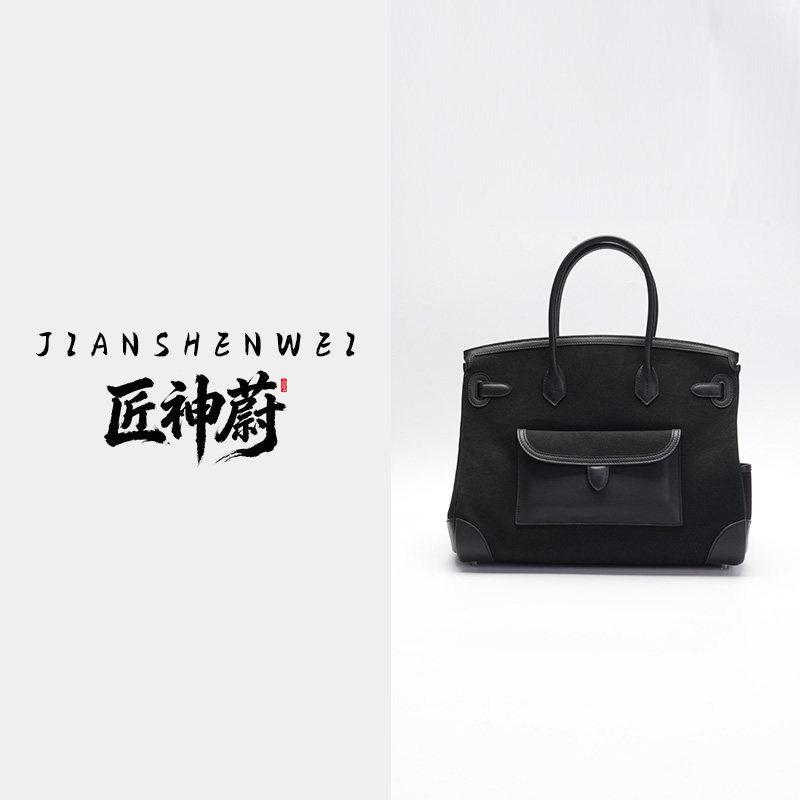 【六月焕新季】真皮时尚百搭气质手提包（帆布铂35）