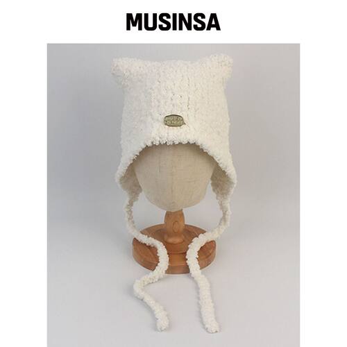 UNIVERSAL CHEMISTRY 猫砂绒毛白色帽子 MUSINSA韩国直邮官方正品