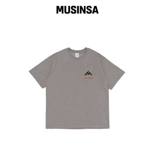 WORKS & CO. SMALL MOUNTAIN LOGO 短袖T恤 (泥)韩国官网直邮进口
