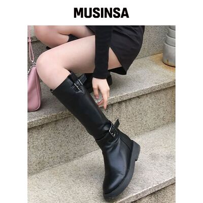 DIFFERSHOE LEAUET 长靴 7.5CM [VLACK] MUSINSA韩国官网直邮进口