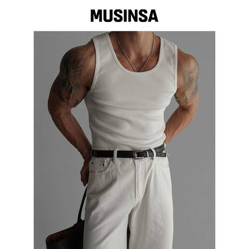 BOWLOW PRODUCT 细条纹无袖衫 [象牙色] MUSINSA韩国直邮官方正品