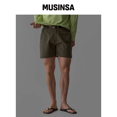 BOWLOW PRODUCT 卡其棕色短款休闲裤 MUSINSA韩国直邮官方正品