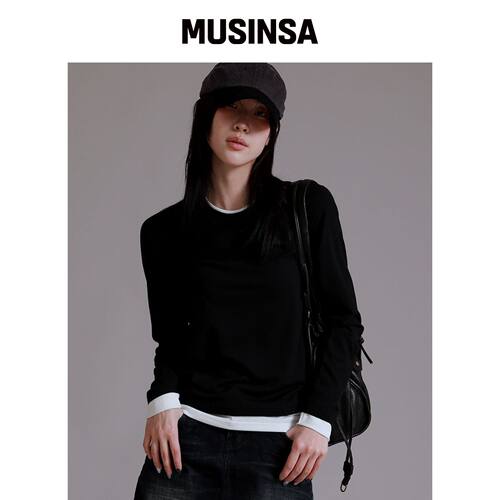 LIKE THE MOST 基础款叠穿假两件长袖T恤MUSINSA韩国直邮官方正品