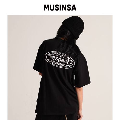 RESPECT 背面logo T恤（黑色） MUSINSA韩国官网直邮进口