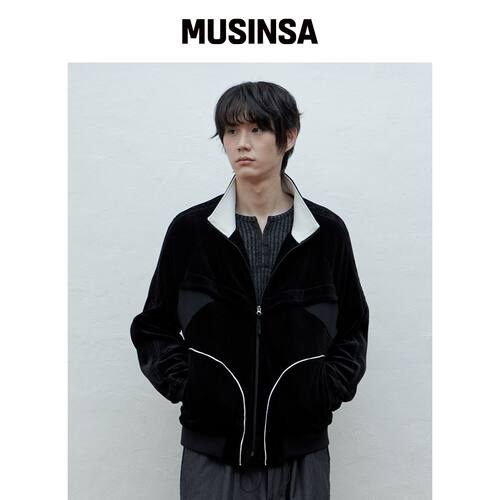 LEARVE ECLIPSE 天鹅绒蕾丝内衬运动夹克 MUSINS韩国官网直邮进口