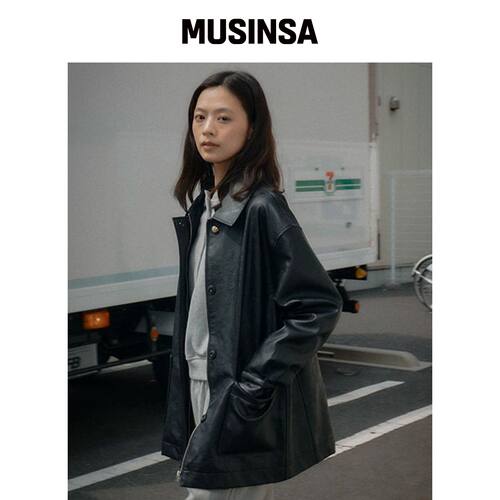 TILL I DIE 仿皮口袋夹克_黑色 MUSINSA韩国官网直邮进口