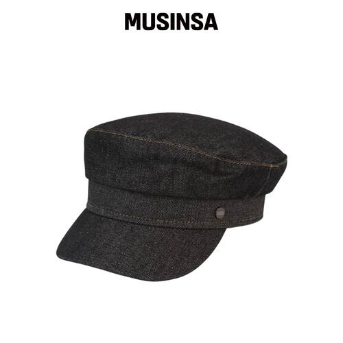 UNIVERSAL CHEMISTRY 黑色牛仔LOGO海军帽 MUSIN韩国官网直邮进口