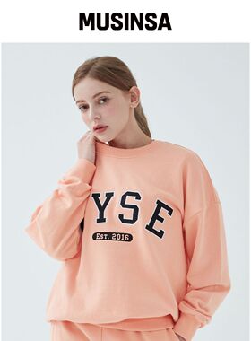 WYSE 大学logo卫衣 (霓虹橙色)韩国官网直邮进口MUSINSA