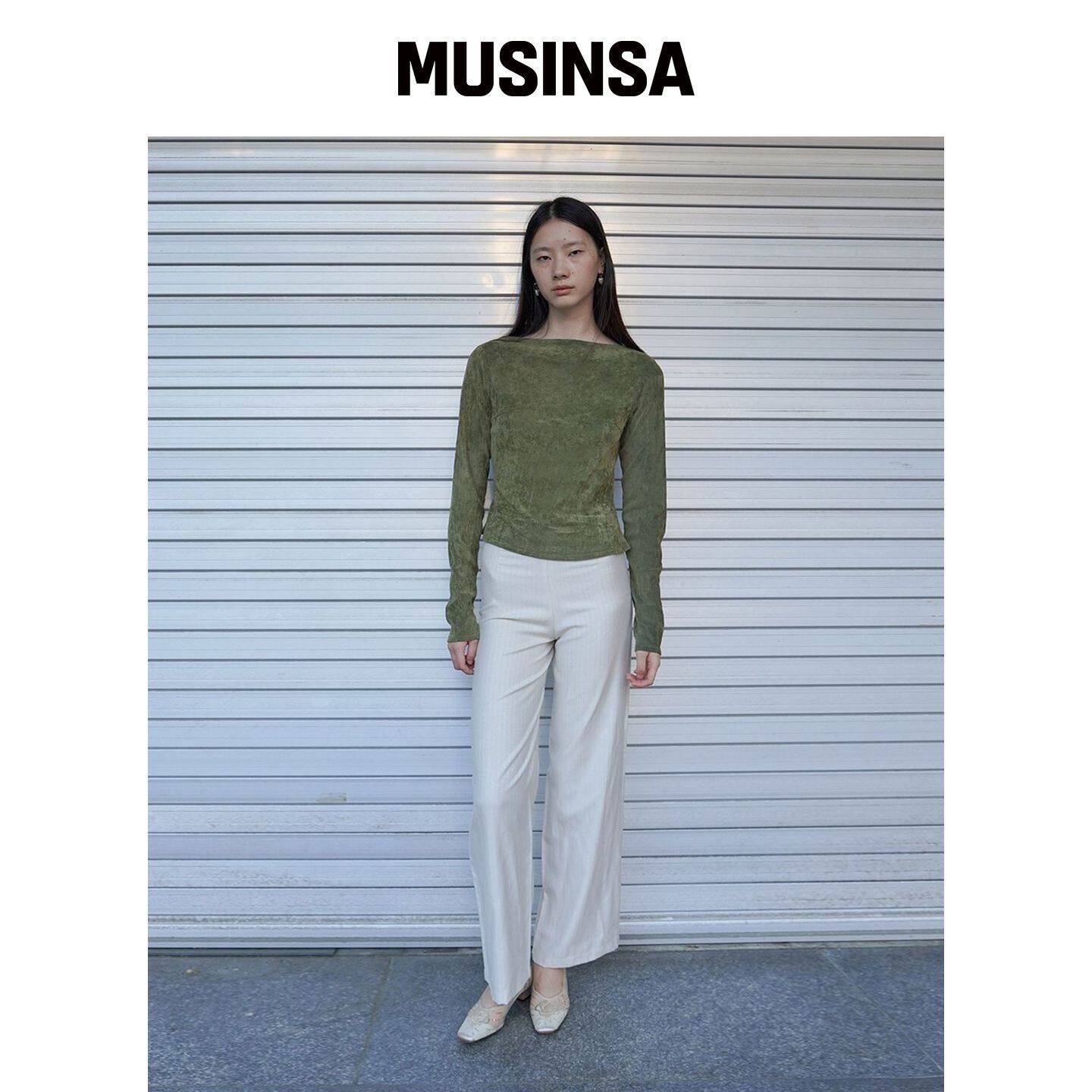 NUUANU Elune Pants_米色 MUSINSA韩国官网直邮进口