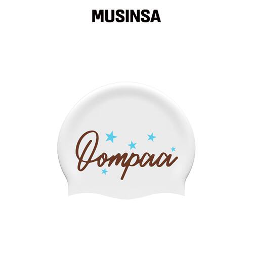 OOMPAA KASSIOPEA白色硅胶泳帽 MUSINSA韩国官网直邮进口