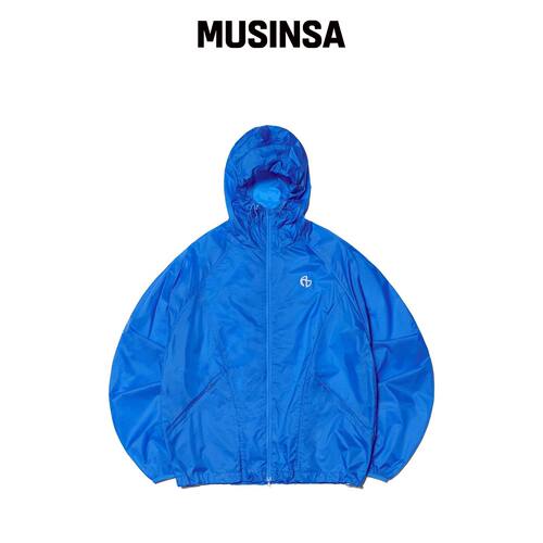 NOMANUAL 蓝色透视连帽外套 MUSINSA韩国直邮官方正品