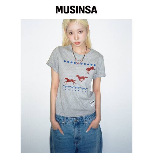 SEW-B DO BLUE 半高领T恤 [泥膜]韩国官网直邮进口MUSINSA