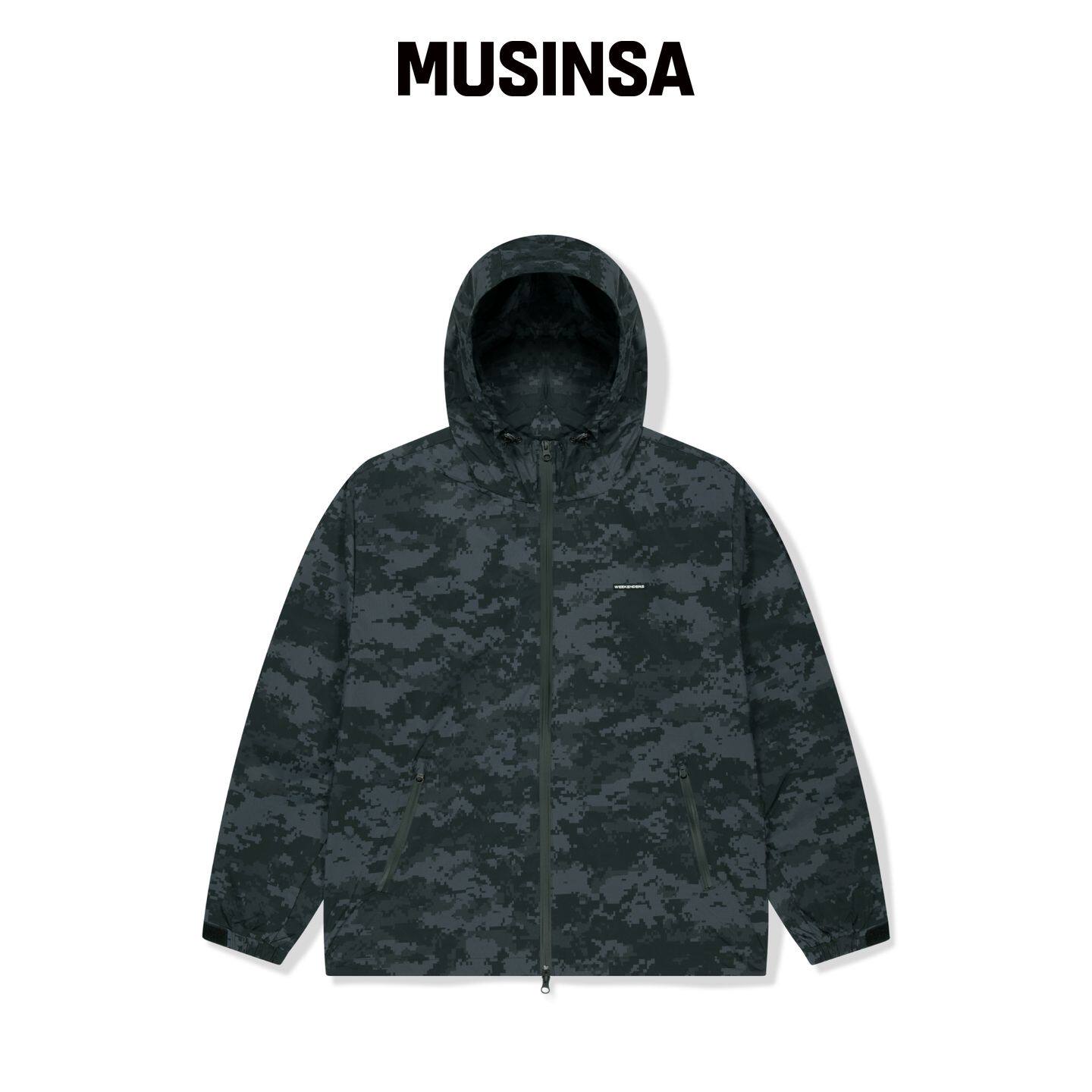 WKNDRS DIGI CAMO 风衣(黑色) MUSINSA韩国官网直邮进口