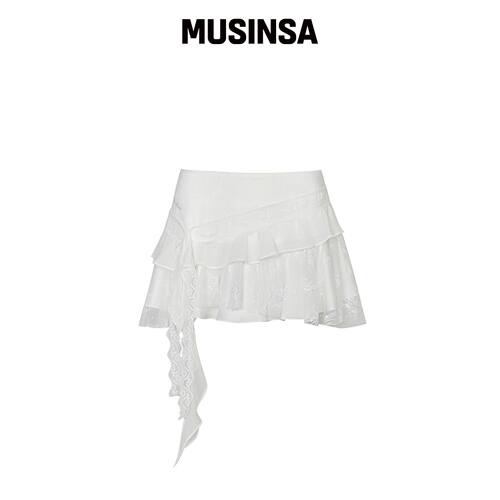 PAINORPLEASURE SWAN SKIRT 白色 MUSINSA韩国官网直邮进口