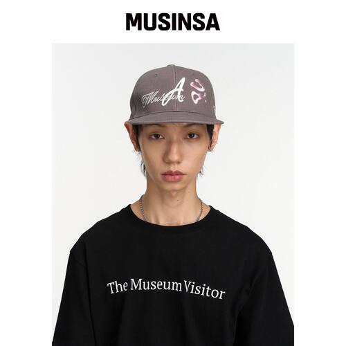 THEMUSEUMVISITOR 豹纹刺绣棒球帽（摩卡色） MU韩国官网直邮进口