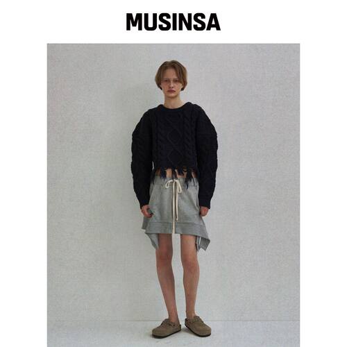 s/e/o CHUNKY CABLE SWEATER_NAVY韩国官网直邮进口MUSINSA