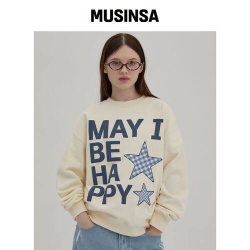 WAIKEI MAY I BE HAPPY 运动衬衫 象牙色 MUSINS韩国官网直邮进口
