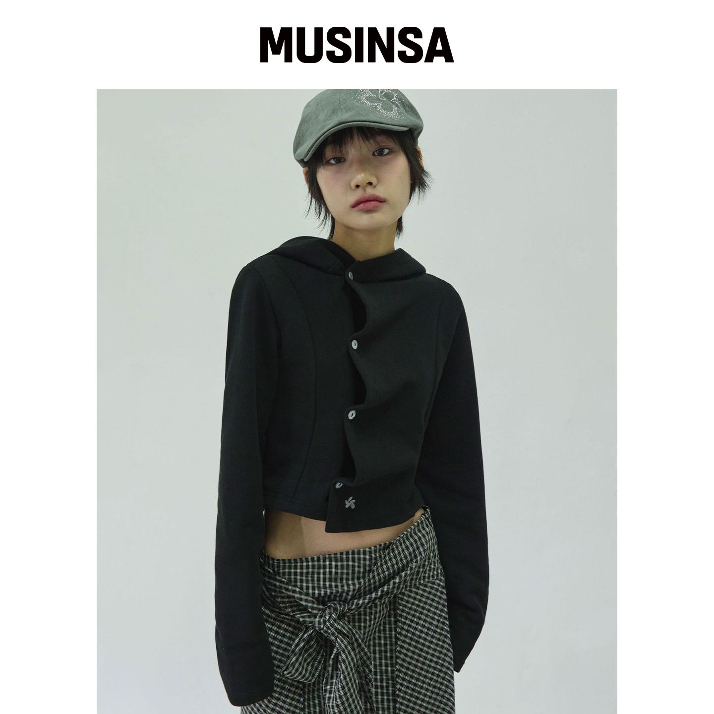 SLEEKGLOW 布克扣短裤冬季靴子 黑色 MUSINSA韩国官网直邮进口图片