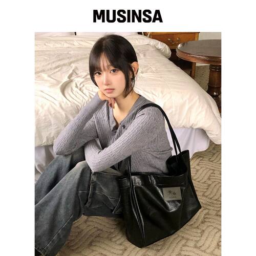COIRIS [赠送化妆包]鲁比克斯皮革单肩包 MUSINS韩国官网直邮进口