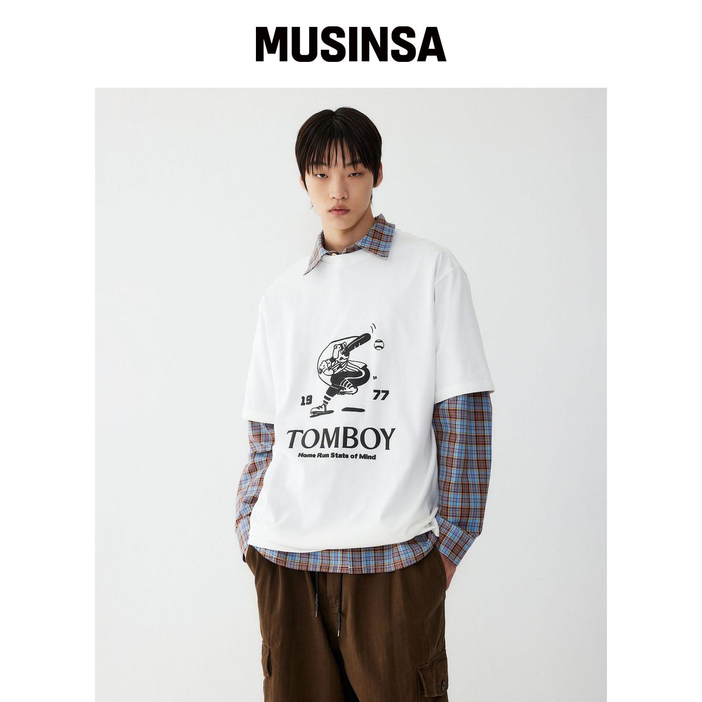 STUDIO TOMBOY [UNI] 棒球熊短袖T恤_OFF-WHITE 韩国官网直邮进口