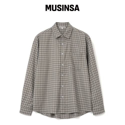 MILLO ARCHIVE 뮤特格纹衬衫 [浅棕色] MUSINSA韩国直邮官方正品