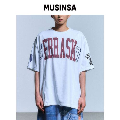 SCHISM INDUCING FAKE 重工T恤_白色 MUSINSA韩国官网直邮进口