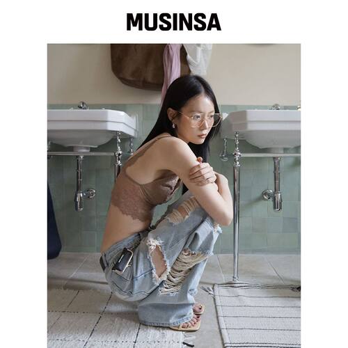 PROJECT WAVE RACE BRA TOP-棕色 MUSINSA韩国官网直邮进口