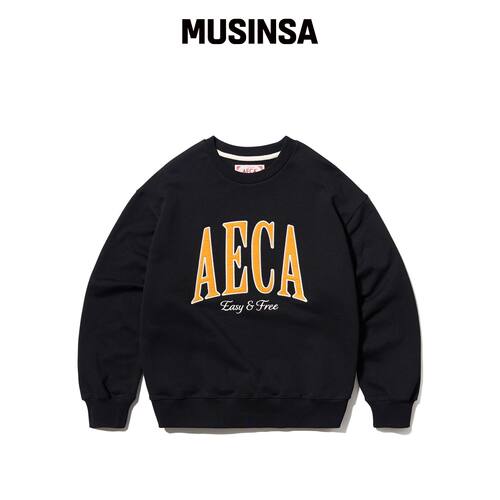 AECA AECA ARCH 毛毡卫衣-黑色 MUSINSA韩国官网直邮进口