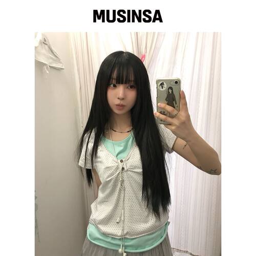 HUG YOUR SKIN LEIUR亨利领上衣（WHITE） MUSIN韩国官网直邮进口