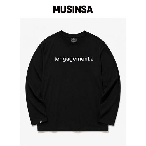 LENGAGEMENT RAGS STORY LOGO 长袖T恤 [VLACK]韩国官网直邮进口